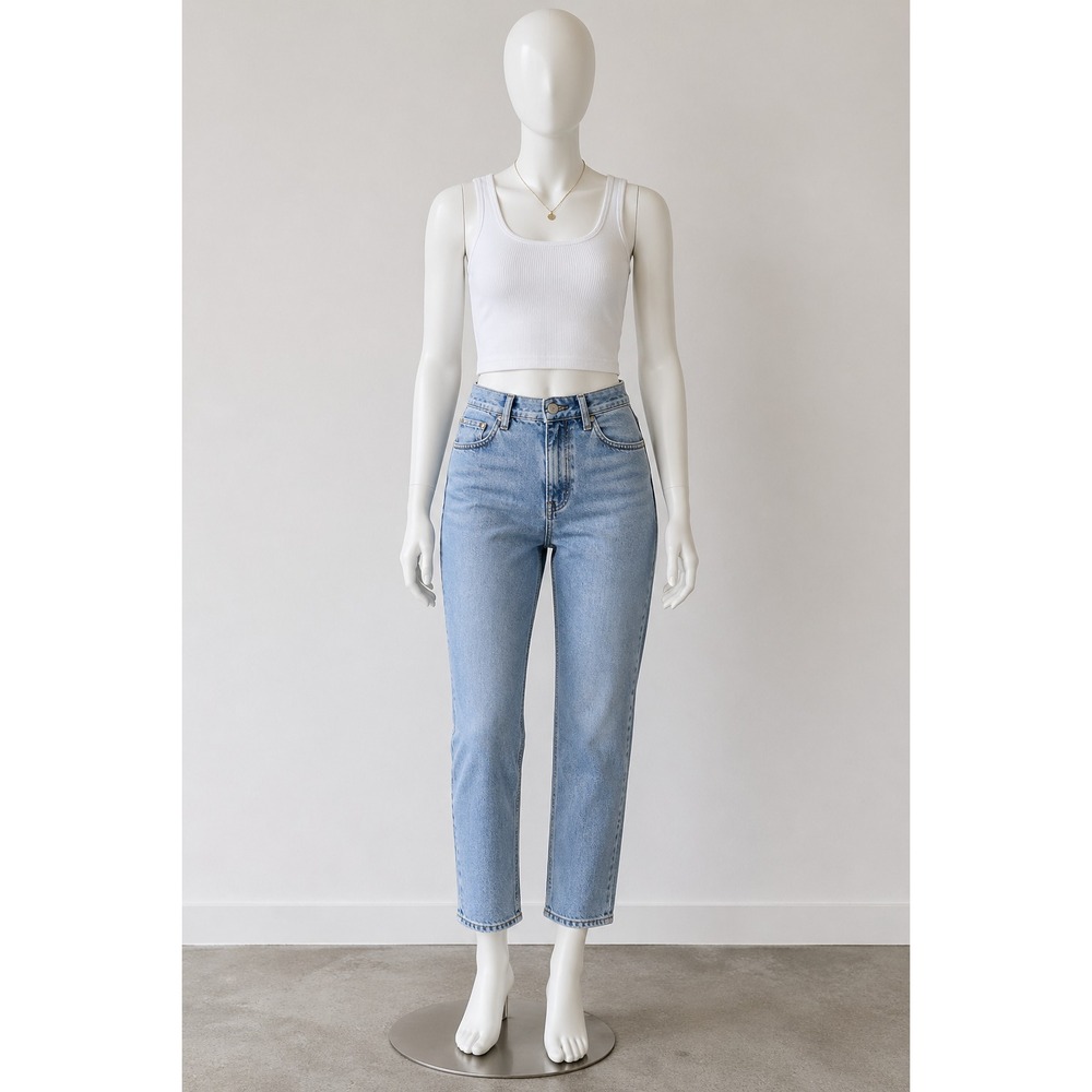 Express Straight Ankle  High Rise  Jeans Blue Color Size 2R